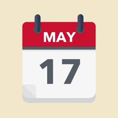 Calendar icon showing 17th May